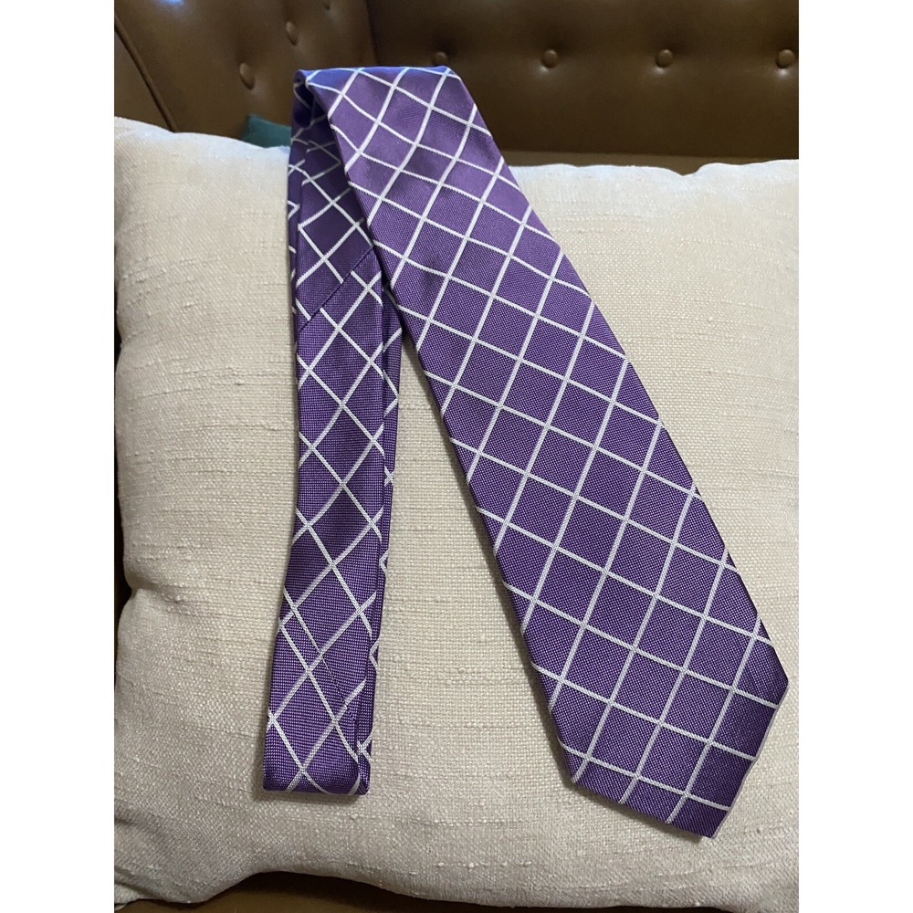 JOS A BANK Executive Collection 100% Silk Tie Silver/Purple Formal Dress‎ Tie - Picture 3 of 8